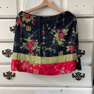 Vintage Anna Carson silk mini skort